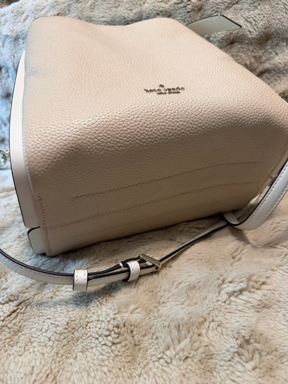 NWOT Kate Spade Handbag Satchel Crossbody White Cream Tan - Picture 6 of 6